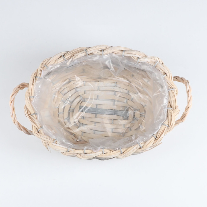 Набор корзин из 2 шт, 33x26xH17 см, 26x19xH14 см, тополь Набор корзин из 2 шт, 33x26xH17 см, 26x19xH14 см, тополь