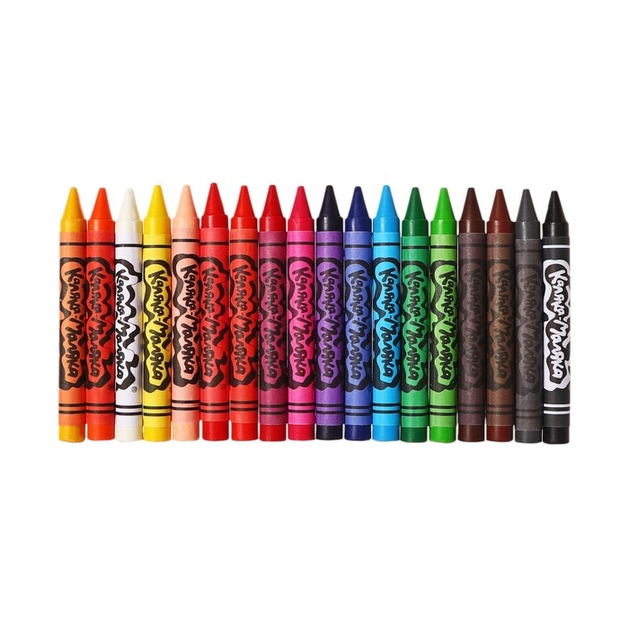 Карандаши восковые 18 цветов Карандаши восковые 18 цветов "Каляка-Маляка", утолщенные, 11 мм, круглые