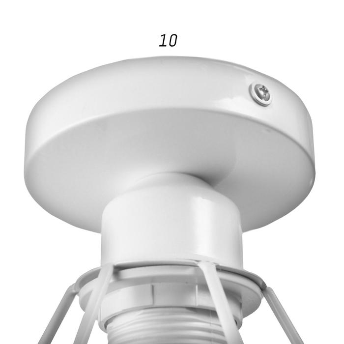 Люстра  Люстра "Адри" 1х60Вт E27 белый 16х16х18 см BayerLux