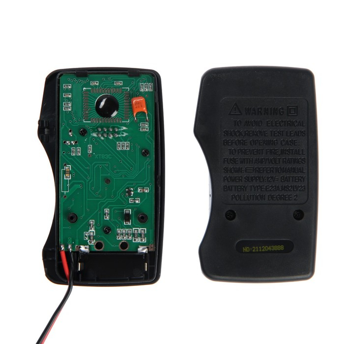 Мультиметр ТУНДРА mini, DT-83C, ACV/DCV, DCA, 200-2МΩ, проверка батареек 9V Мультиметр ТУНДРА mini, DT-83C, ACV/DCV, DCA, 200-2МΩ, проверка батареек 9V