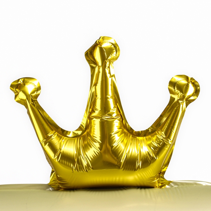 Шар фольгированный 42" &laquo;Цифра 7 с короной&raquo; на подставке, цвет взбитые сливки