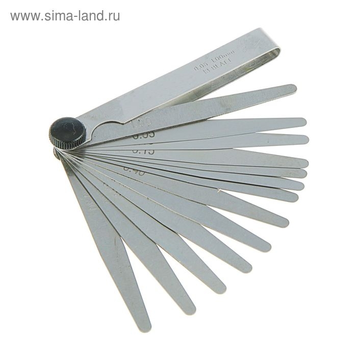 Щуп веерный  Щуп веерный "СЕРВИС КЛЮЧ", 0,05-1,0 мм, 13 листов, в блистере