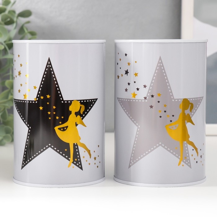 Копилка металл Копилка металл "Звёздный ангел" МИКС 8х8х12,5 см