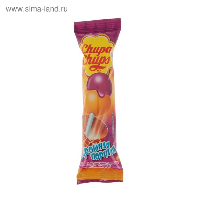 Карамель Сhupa-Сhups «Двойная порция», ассорти, 16.8 г Карамель Сhupa-Сhups «Двойная порция», ассорти, 16.8 г