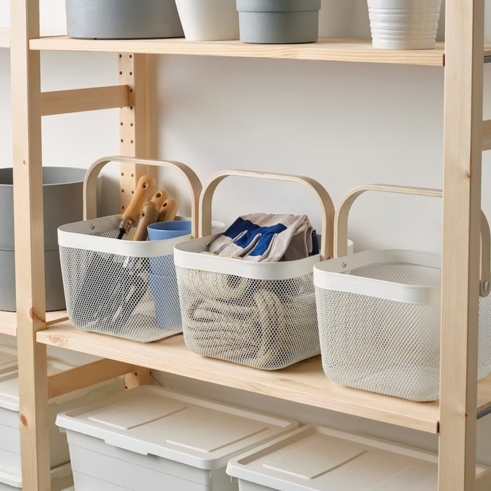 Корзинка универсальная LaDо́m, 26,5×25,5×18 см, цвет белый Корзинка универсальная LaDо́m, 26,5×25,5×18 см, цвет белый