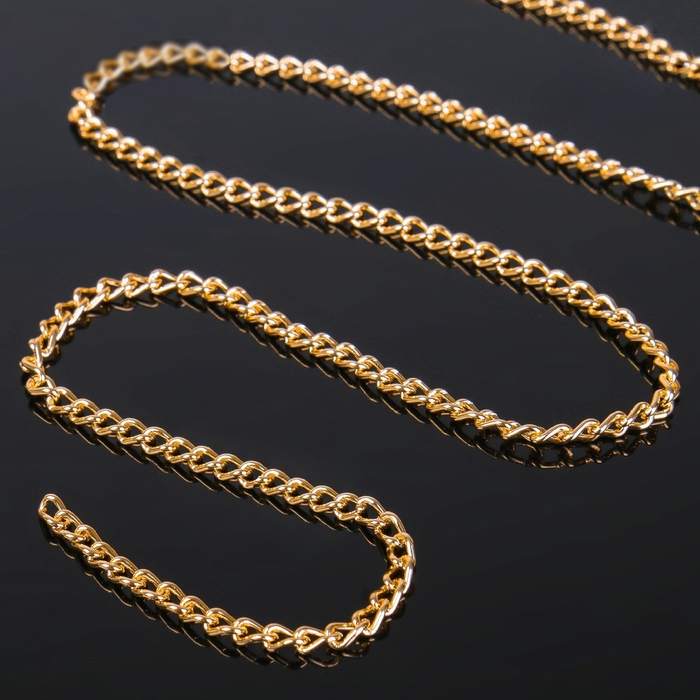 Цепочка без карабина L45см 4,6×3×0,8мм, (набор 5шт) СМ-1319, цвет золото Цепочка без карабина L45см 4,6×3×0,8мм, (набор 5шт) СМ-1319, цвет золото