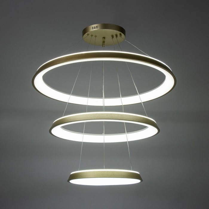 Люстра Люстра "Анелло" 3хLED 3000-6000К 220Вт золото 130х60х120 см BayerLux