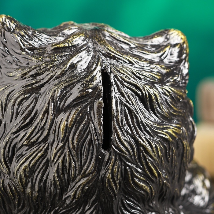 Копилка Копилка "Радостный кот" черный, золото, 20см