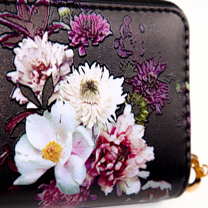 Кошелёк на молнии &laquo;Выбражулька&raquo;, цвет чёрный