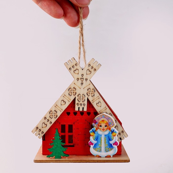 Новый год! Световой декор «Дом Дед Мороза» красного цвета, 5,9 × 7 × 8,3 см Новый год! Световой декор «Дом Дед Мороза» красного цвета, 5,9 × 7 × 8,3 см