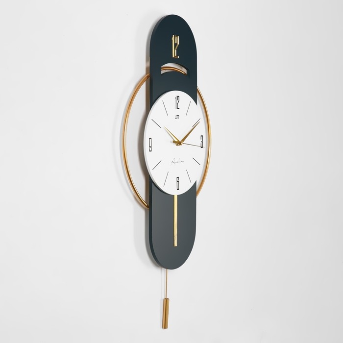 Часы настенные интерьерные "Маятник", 72 х 35 см, d-24 см