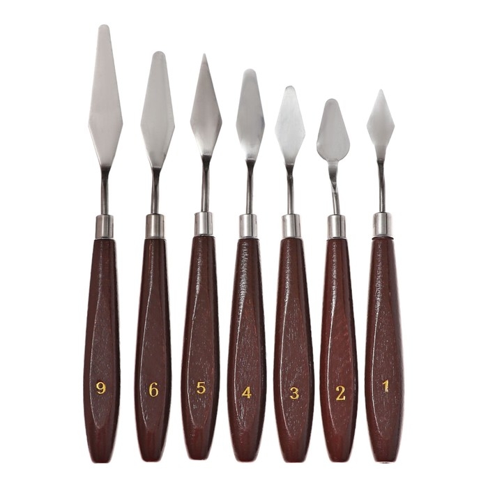 Набор мастихинов для художника, 7 предметов (1,2,3,4,5,6,9) Набор мастихинов для художника, 7 предметов (1,2,3,4,5,6,9)