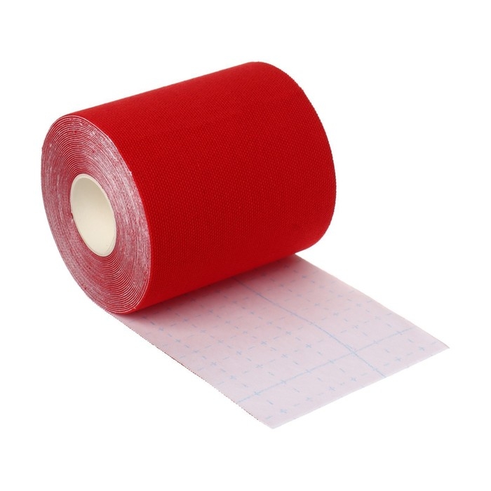 Кинезио - тейп, 7,5 см × 5 м, цвет красный Кинезио - тейп, 7,5 см × 5 м, цвет красный
