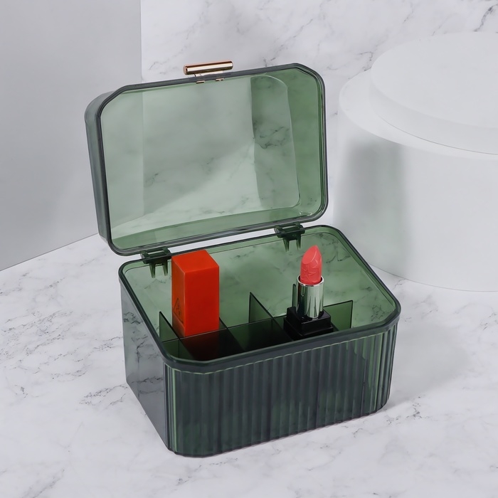 Органайзер для хранения «GREEN», 15 секций, 14 × 10,5 см, цвет зелёный