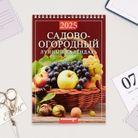 Календарь на пружине без ригеля "Лунный, садово-огородный " 2025 год, 17 х 25 см