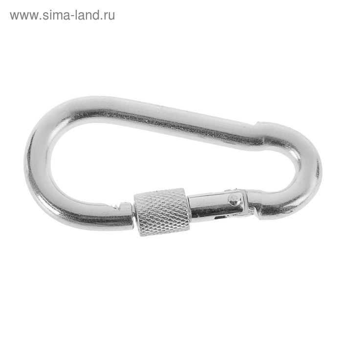 Карабин монтажный с фиксатором ТУНДРА krep, DIN5299D, 13х160 мм, оцинкованный Карабин монтажный с фиксатором ТУНДРА krep, DIN5299D, 13х160 мм, оцинкованный