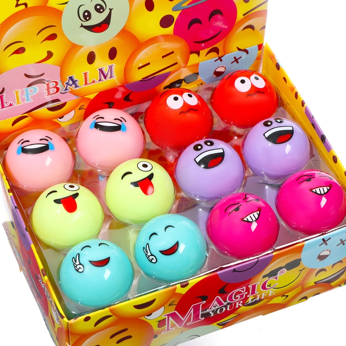 Бальзам для губ «Смайлики», микс цветов и ароматов Бальзам для губ «Смайлики», микс цветов и ароматов