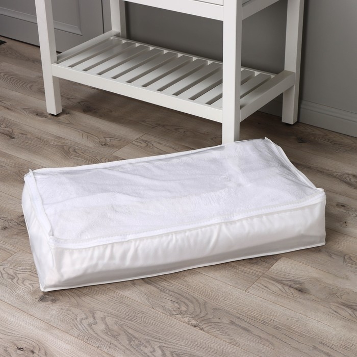 Кофр для хранения вещей LaDо́m, 80&times;45&times;15 см, цвет белый