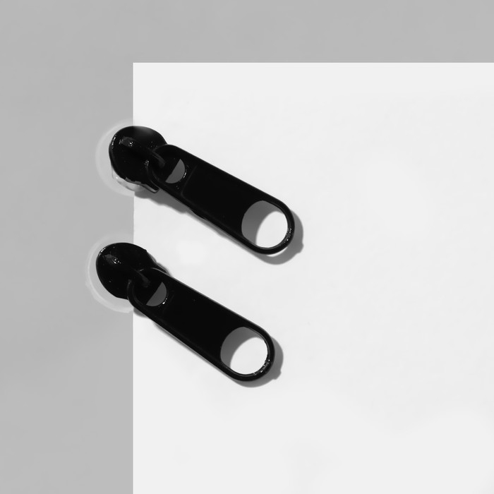 Серьги эмаль «Замочек» собачка, цвет матовый чёрный Серьги эмаль «Замочек» собачка, цвет матовый чёрный