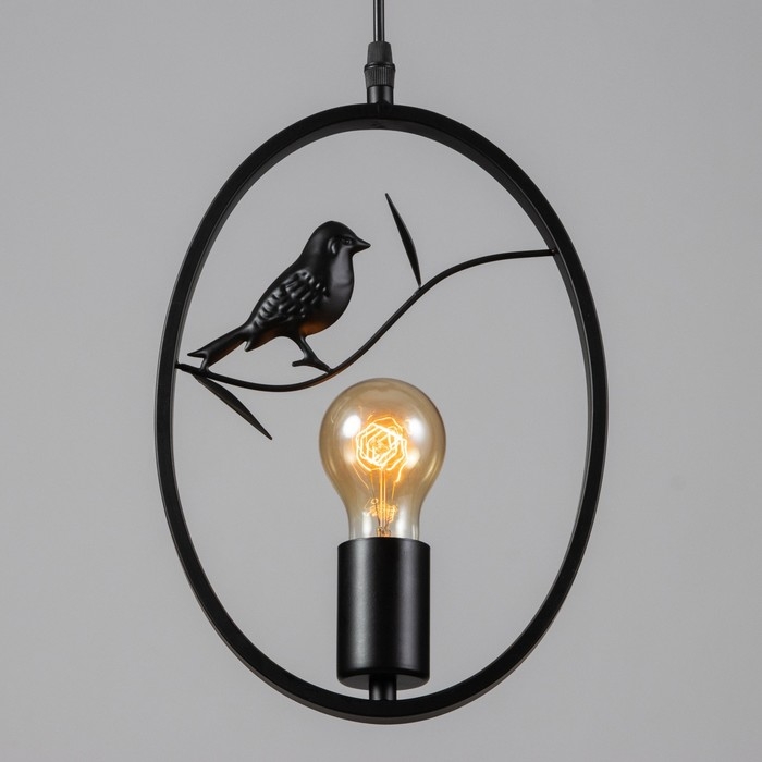 Светильник BayerLux Светильник BayerLux "Птичка на ветке" 1х40Вт E27 черный 21х10х120 см.