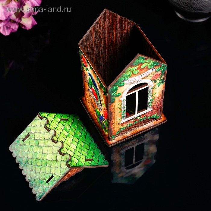 Чайный домик Чайный домик "Время чая", 9,8×9,8×17,4 см