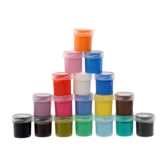 Краска акриловая, набор 18 цветов х 20 мл, Calligrata Художественная, морозостойкая, в картонной коробке Краска акриловая, набор 18 цветов х 20 мл, Calligrata Художественная, морозостойкая, в картонной коробке