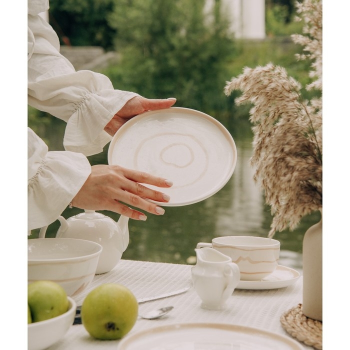 Набор тарелок фарфоровых SL Home «Гато», d=20 см, цвет белый Набор тарелок фарфоровых SL Home «Гато», d=20 см, цвет белый