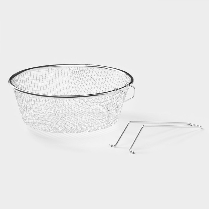 Фритюрница Доляна, d=22 см, со съёмной ручкой, цвет серебристый Фритюрница Доляна, d=22 см, со съёмной ручкой, цвет серебристый