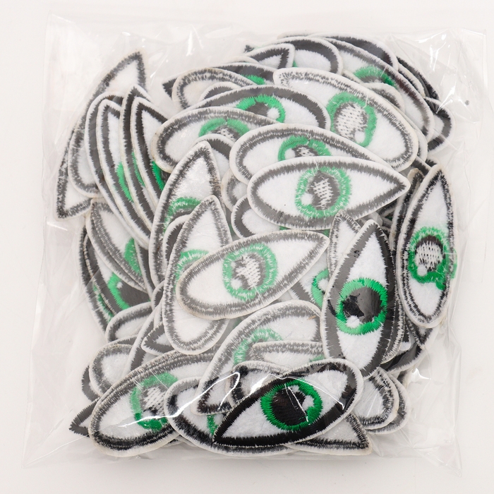 Набор термонаклеек «Глаза»: правый и левый, 1,4 × 3,5 см, овальный, цвет зелёный, 100 шт. Набор термонаклеек «Глаза»: правый и левый, 1,4 × 3,5 см, овальный, цвет зелёный, 100 шт.