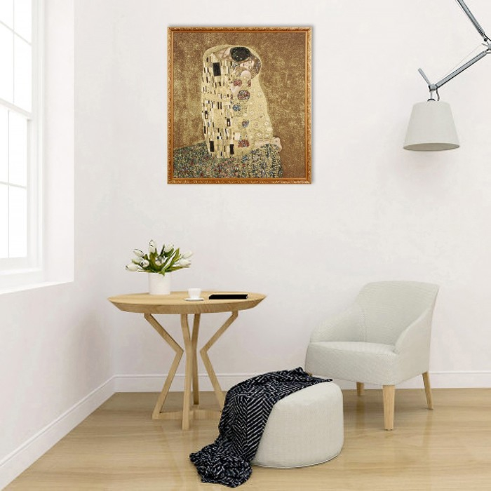Гобеленовая картина Гобеленовая картина "Климт-Поцелуй" 76*68 см