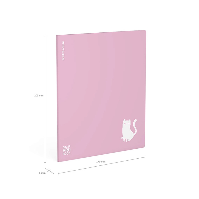 Тетрадь 48 листов в клетку ErichKrause Тетрадь 48 листов в клетку ErichKrause "CoverProBook Brave cats", пластиковая обложка с тиснением, шелкография, блок офсет 100% белизны, микс