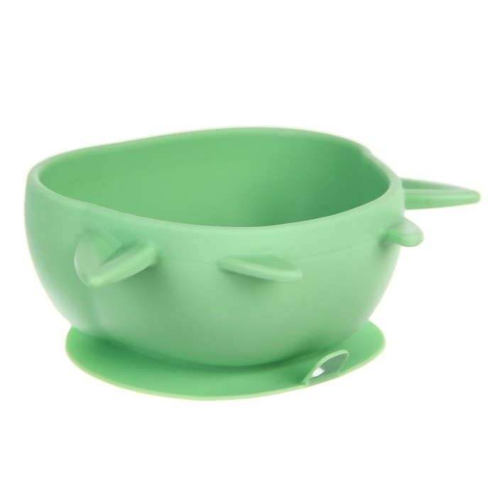 Тарелка детская на присоске, силиконовая, цвет бирюзовый, р-р: 12х15х5,5 см Тарелка детская на присоске, силиконовая, цвет бирюзовый, р-р: 12х15х5,5 см