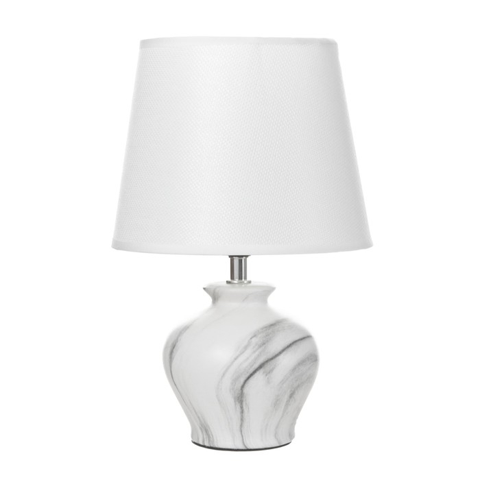 Настольная лампа Настольная лампа "Кумп" E14 40Вт белый-серый 20х20х30 см RISALUX