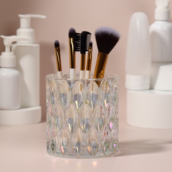 Подставка для хранения косметических принадлежностей &laquo;Stella&raquo;, 10 &times; 9,5 см, цвет прозрачный