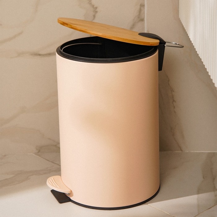 Ведро для мусора SL Home, 12 л, 25×31×38 см, цвет бежевый Ведро для мусора SL Home, 12 л, 25×31×38 см, цвет бежевый