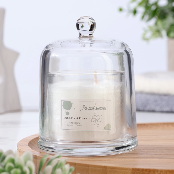 Свеча ароматическая в банке  Свеча ароматическая в банке "Dome", английская груша и фрезия