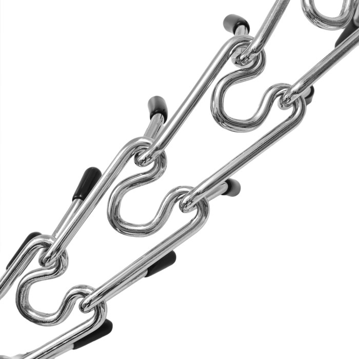 Ошейник строгий с металлическим фастексом и защитными колпачками, 63 см, толщина проволоки 4 Ошейник строгий с металлическим фастексом и защитными колпачками, 63 см, толщина проволоки 4