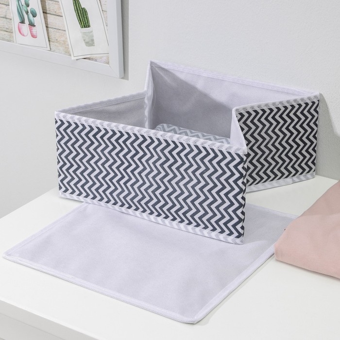 Короб для хранения «Симетро», 29×29×13 см, цвет серый Короб для хранения «Симетро», 29×29×13 см, цвет серый