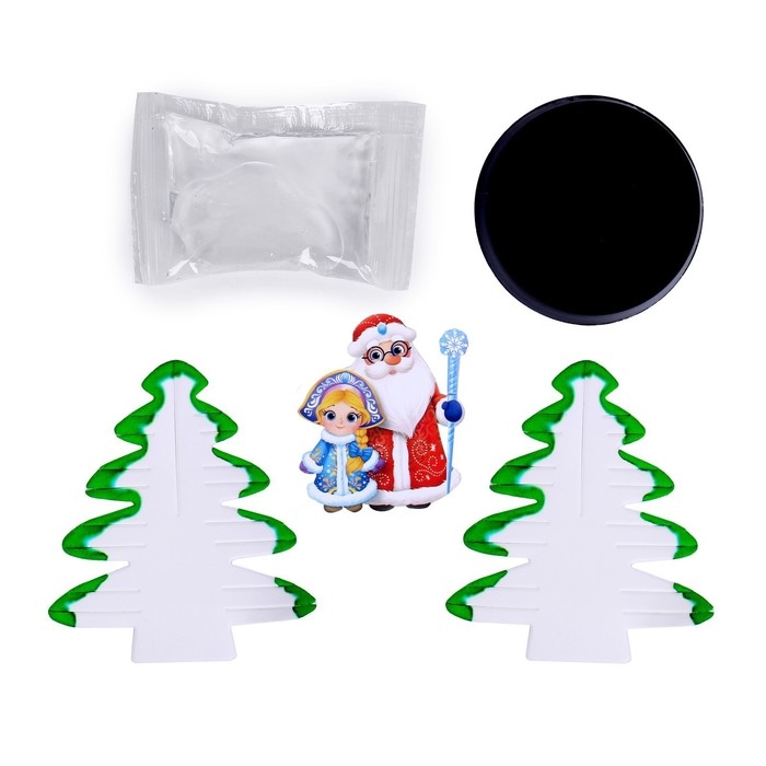 Набор для опытов «Новогодние кристаллы», Дед Мороз и снегурочка Набор для опытов «Новогодние кристаллы», Дед Мороз и снегурочка