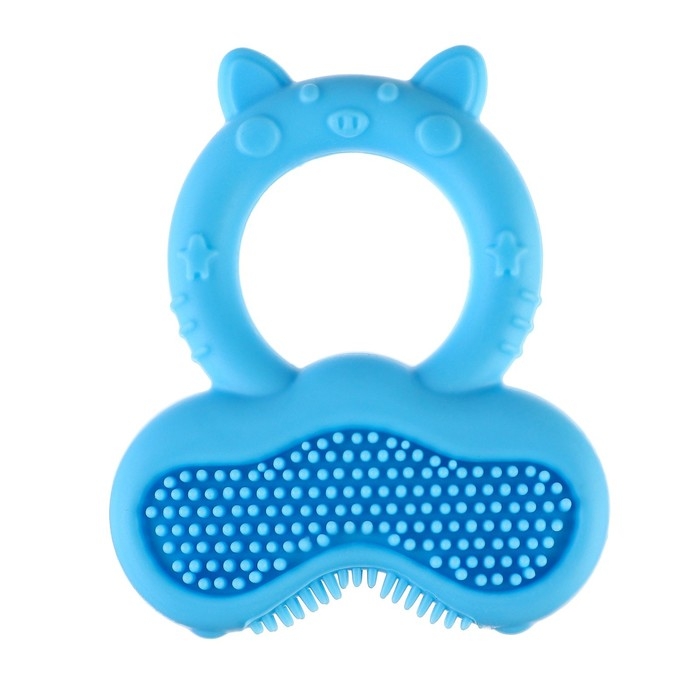 Прорезыватель силиконовый «Котик», массажер, цвет МИКС, Крошка Я