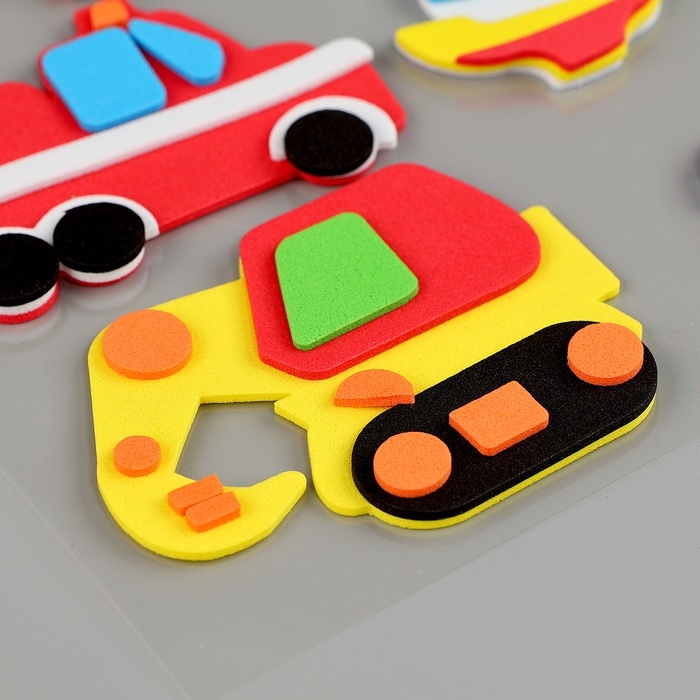 Набор наклеек из EVA  Набор наклеек из EVA "Транспорт", 8 шт