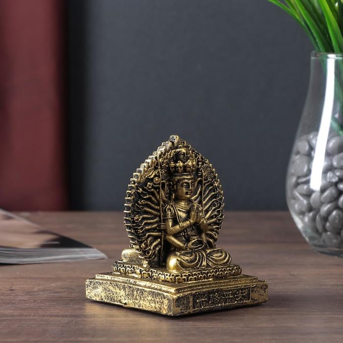 Нэцке полистоун бронза Нэцке полистоун бронза "Шива" 10х7,5х8,2 см