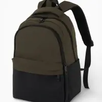 Рюкзак, 27*14*39 см, 2 отд 3н/карм, Комби, Водонепрон. дно, зеленый/черн