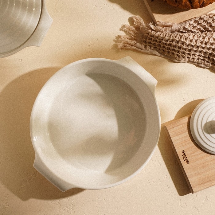 Форма для выпечки из жаропрочной керамики SL Home «Санторини», 2,2 л, 28,8×25,6×6 см, цвет белый Форма для выпечки из жаропрочной керамики SL Home «Санторини», 2,2 л, 28,8×25,6×6 см, цвет белый