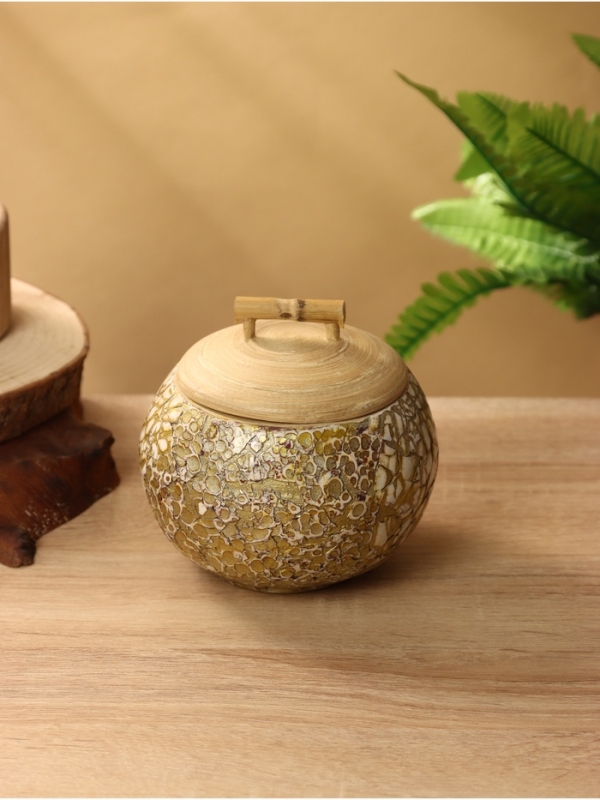 Банка для сыпучих продуктов 13х13х12 см, бамбук