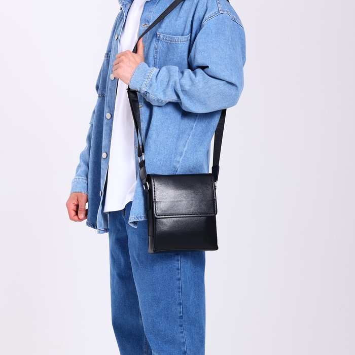 Сумка мужская, цвет чёрный Сумка мужская, цвет чёрный