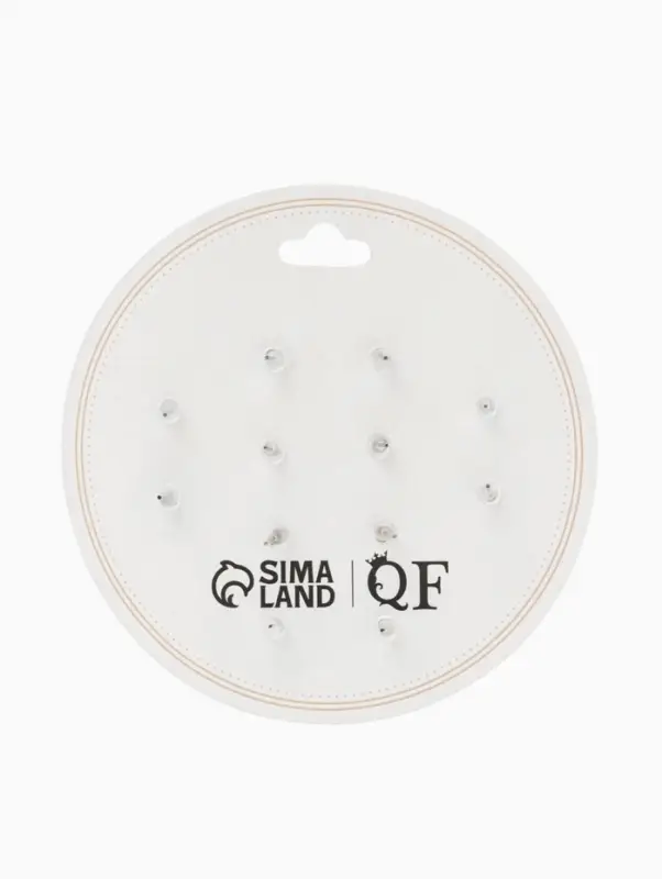 Пусеты 6 пар &laquo;Жемчужные&raquo;, планеты, бело-синие в серебре