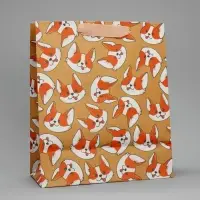 Пакет подарочный крафтовый, упаковка, &laquo;Пёсик&raquo;, ML 23&times;27&times;11.5 см