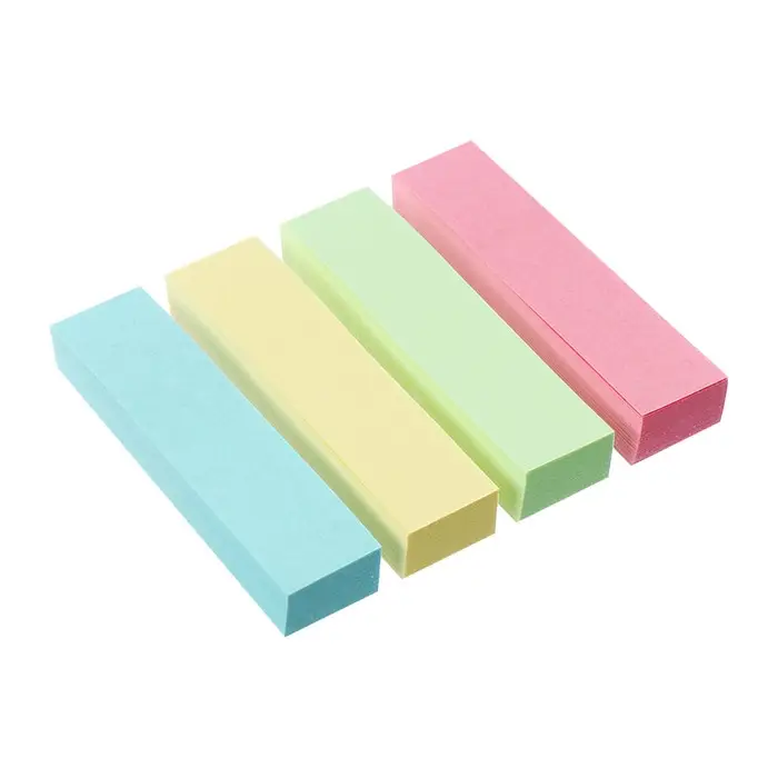 Блок - закладка с липким краем, 12×50 мм, бумажные, 4 цвета по 80 листов, пастель Блок - закладка с липким краем, 12×50 мм, бумажные, 4 цвета по 80 листов, пастель