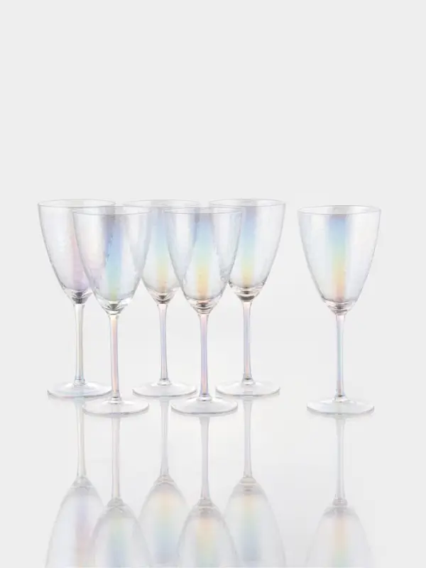 Набор бокалов для вина Magistro &laquo;Жемчуг&raquo; 400 мл, 6 шт., стекло, перламутровый